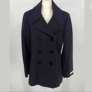 Calvin Klein Peacoat Size 16 Eggplant Wool Blend
